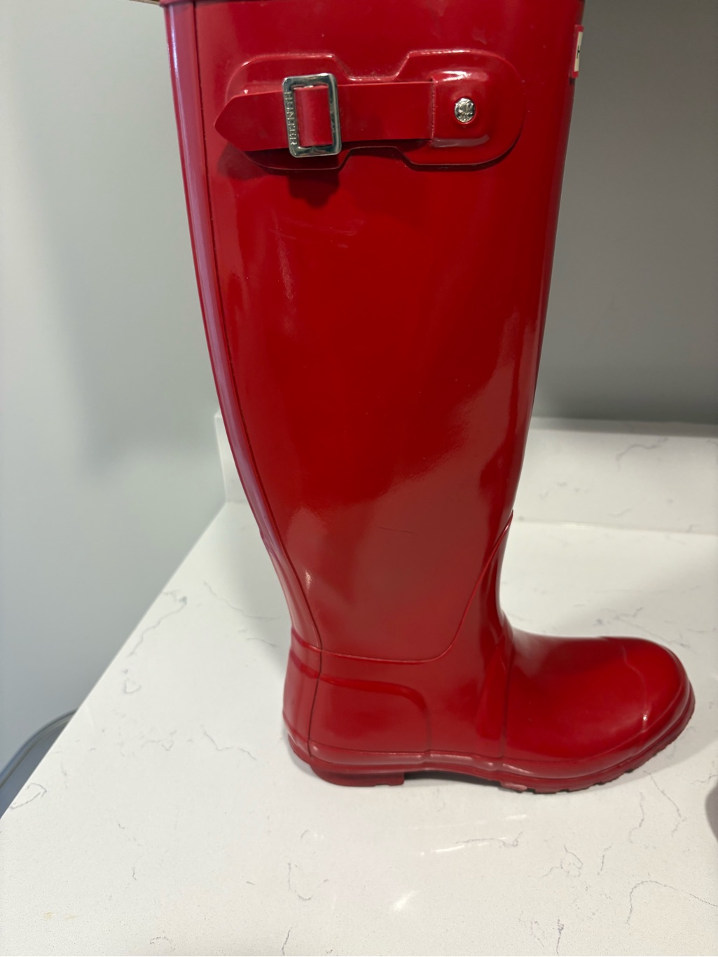 Hunter Glossy Red Tall Rain Boots — image 3 of 7